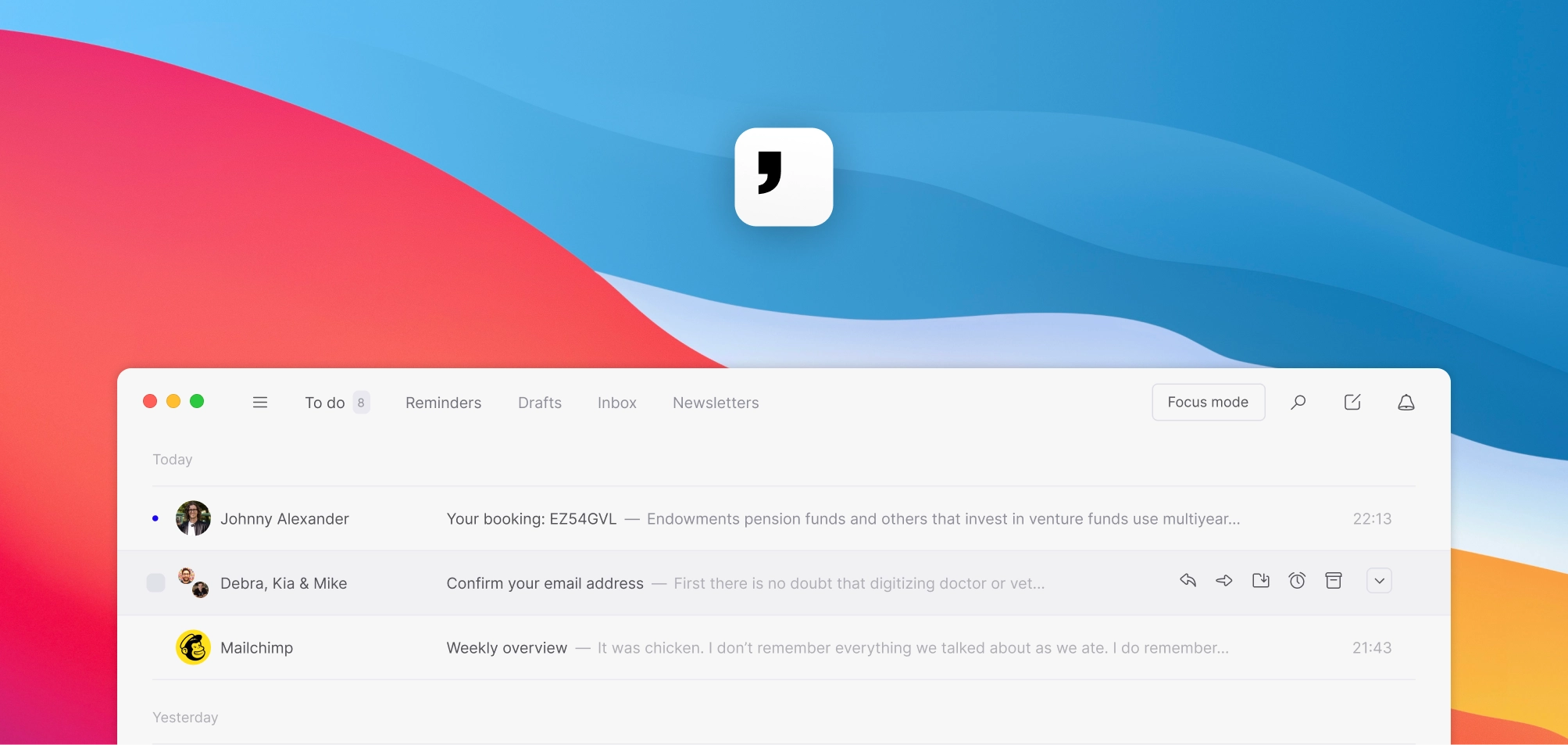 Logo and screen of Tempo